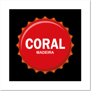 Madeira Island - carica da cerveja Coral / Coral beer cap Posters and Art